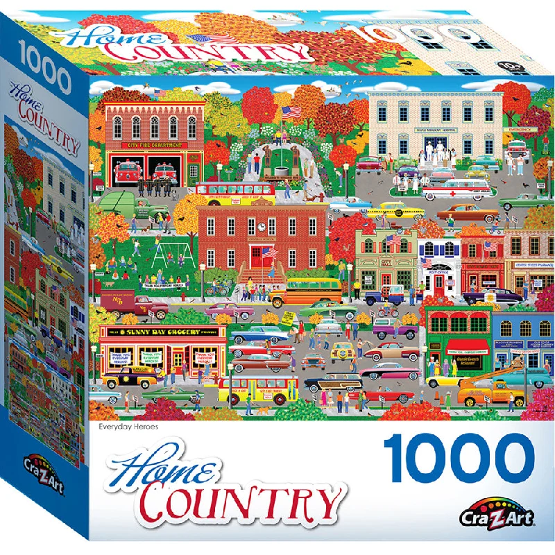 Fast-paced games Cra-Z-Art RoseArt Home Country Everyday Heroes Jigsaw Puzzle - 1000 pc