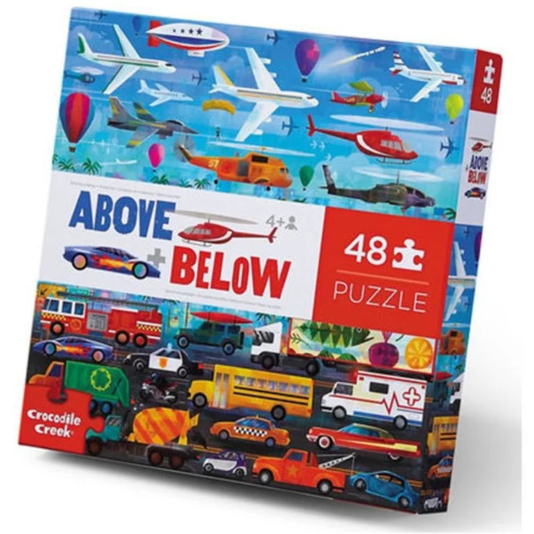 Competitive games Crocodile Creek | Above & Below Puzzle 48 pc | Things that Go