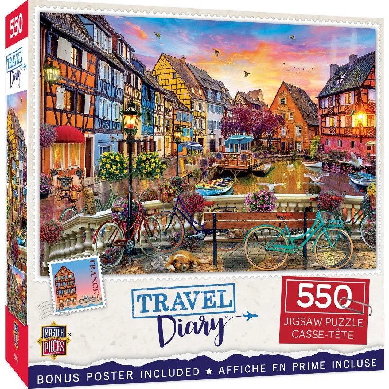 Multi-level puzzles Cycling at Colmar, France 550 Piece Travel Diary Puzzle