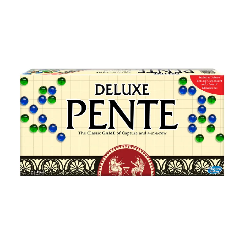 Challenging puzzles Deluxe Pente Board Game by Winning Moves - Strategic Glass Stone Game