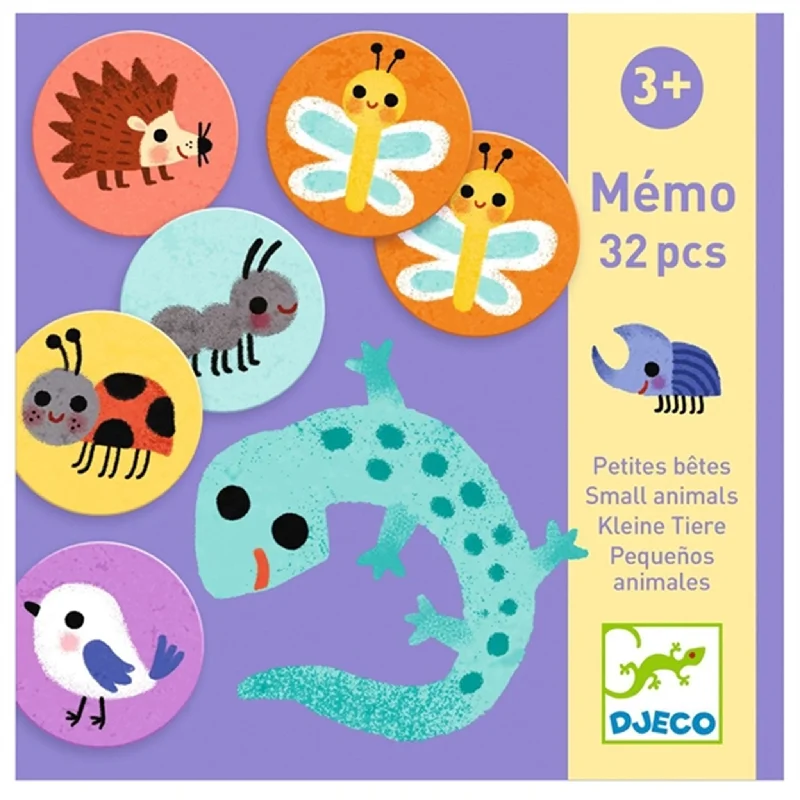Intricate puzzles Djeco Lærespil Memo Små Dyr