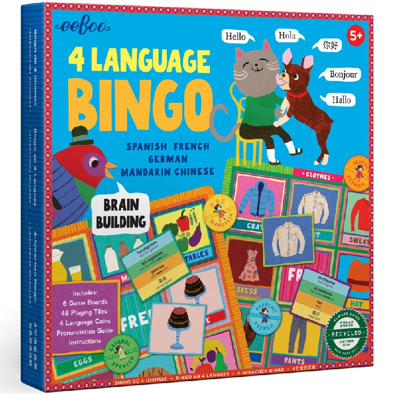 Fun gameseeBoo Multilingual Bingo Game for Kids - Learn Spanish, French, German, Mandarin