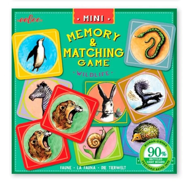 Entertaining games Eeboo Miniature Huskespil - Vilde Dyr