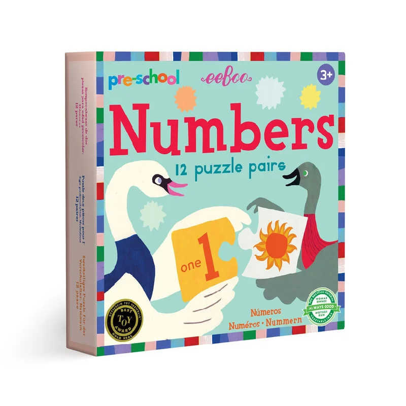 Interactive games eeBoo Pre-School Numbers Puzzle Pairs
