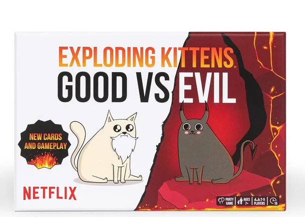 Entertaining games Exploding Kittens Good vs. Evil