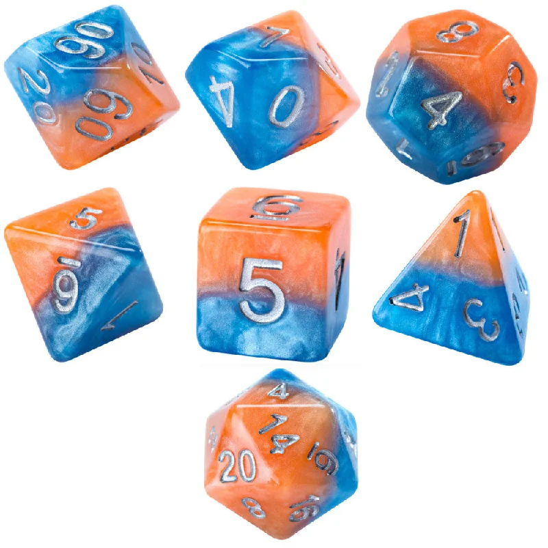 Fun gamesGate Keeper Games and Dice: Halfsies Dice: Fire & Dice - 7pc Set