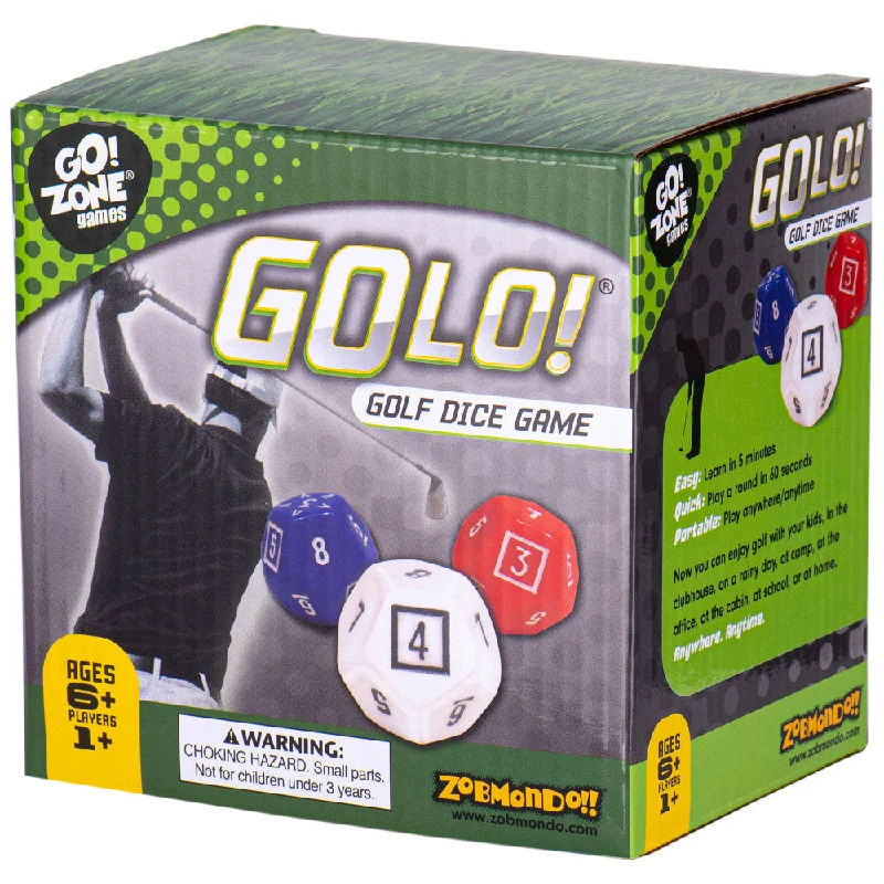 Thought-provoking puzzles GoLo Golf Dice Game by Zobmondo!! Portable Family Strategy Game