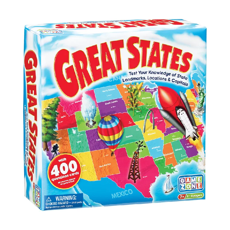 Intricate puzzles Great States Educational Board Game - Geography Learning Experience