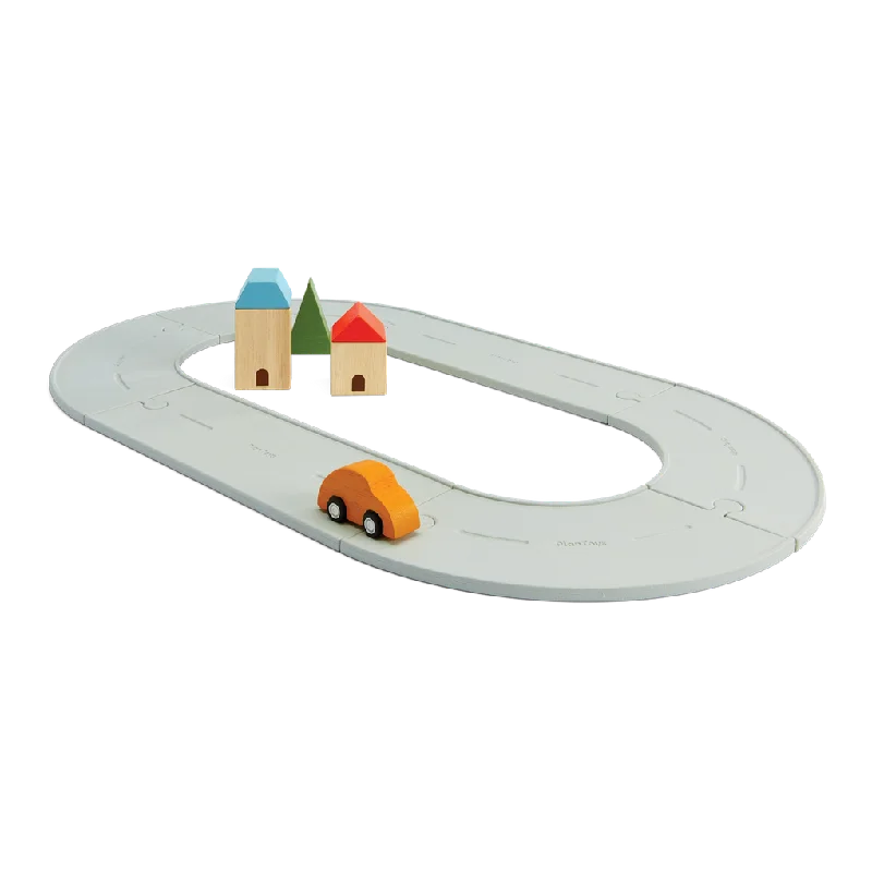 Enthusiastic toysGummistraßen- und Schienen-Set - Klein