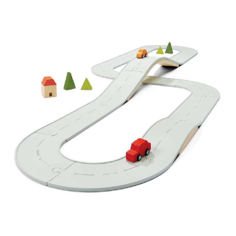 High-quality toy cars Gummistraßen- und Schienenset - Groß
