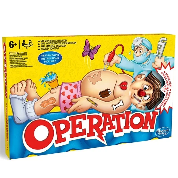 Intricate puzzles Hasbro Gaming Operation