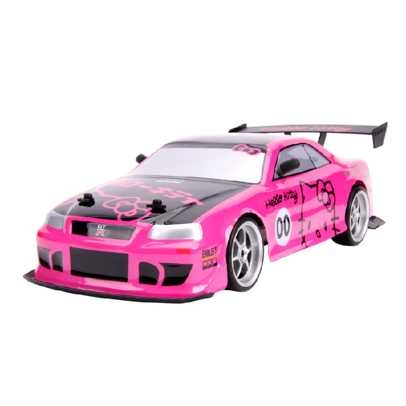 Fun toy carsHello Kitty - 2002 Nissan Skyline GT-R (BNR34) 1:10 Scale Remote Control Car