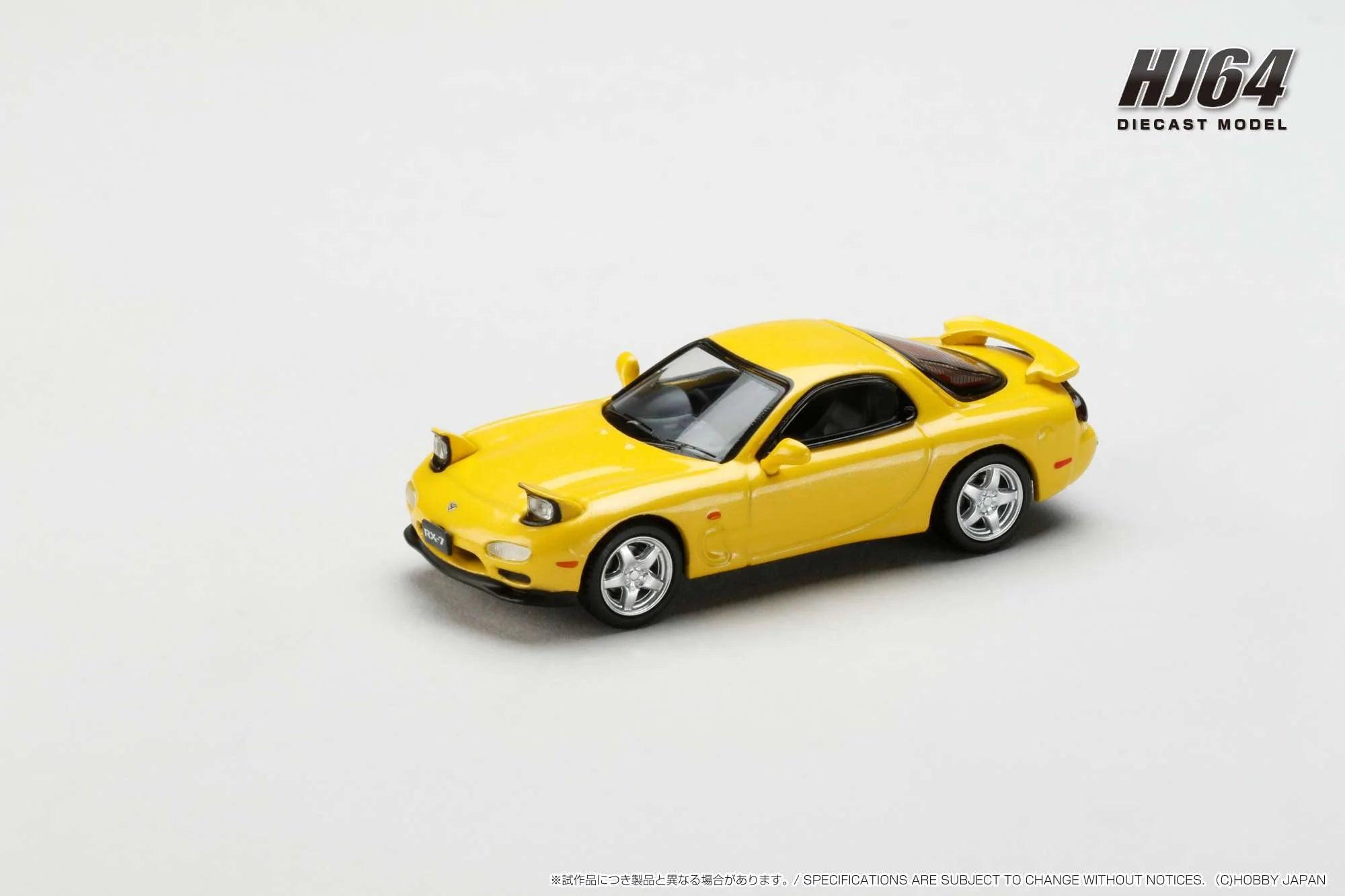 Durable toysHOBBY JAPAN 1/64 MAZDA EFINI RX-7 (FD3S) COMPETITION YELLOW MICA