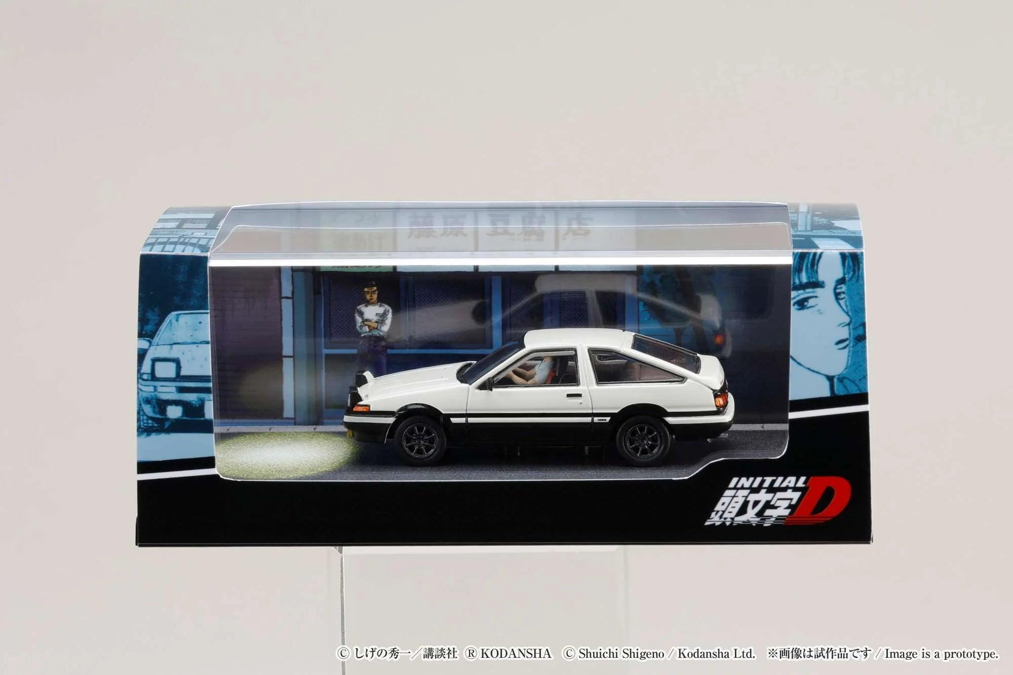 Enthusiastic toysHOBBY JAPAN 1/64 TOYOTA SPRINTER TRUENO GT APEX AE86 INITIAL D VS TAKESHI NAKAZATO