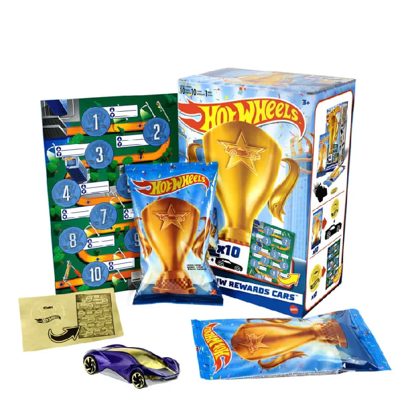 High-quality materials toys Hot Wheels - Rewards Cars Themed 10-Pack (Styles Vary) HGJ94
