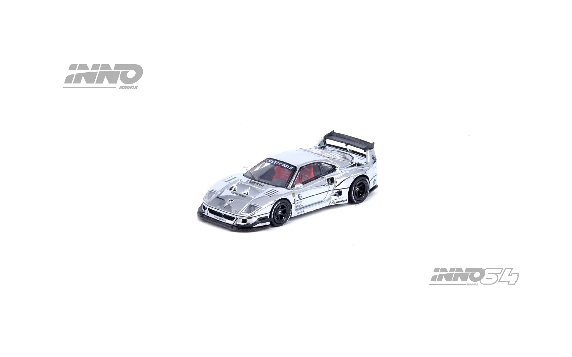 Playful toys INNO64 1/64 LIBERTY WALK FERRARI F40 CHROME SILVER