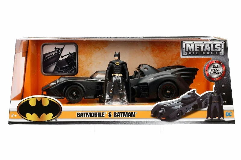 High-quality toy cars Jada Diecast Metal 1:24 Scale Batman Vehicle Batmobile 1989 Michael Keaton