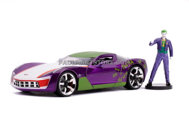 High-quality materials toys Jada Diecast Metal Hollywood Rides 1:24 2009 CORVETTE STINGRAY CONCEPT W/JOKER