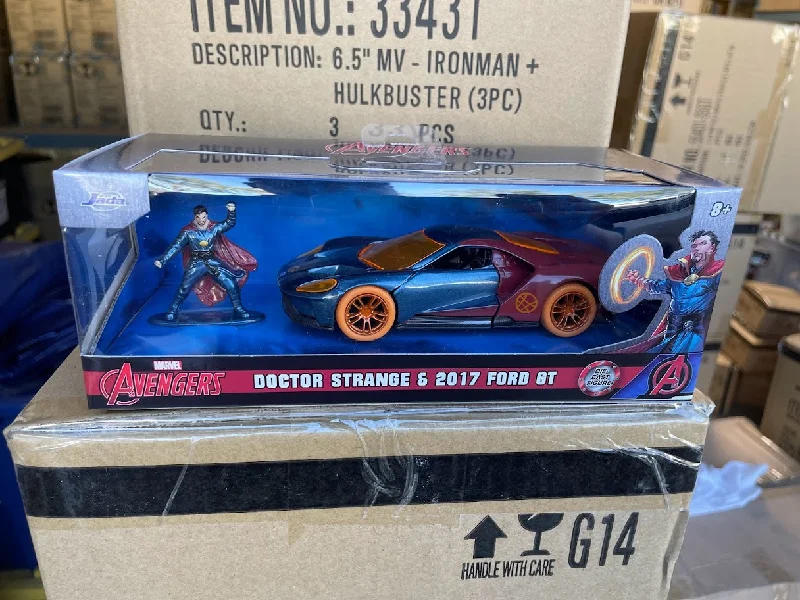 High-quality toy cars Jada Diecast Metal Hollywood Rides 1:32 Dr Strange 2017 Ford GT