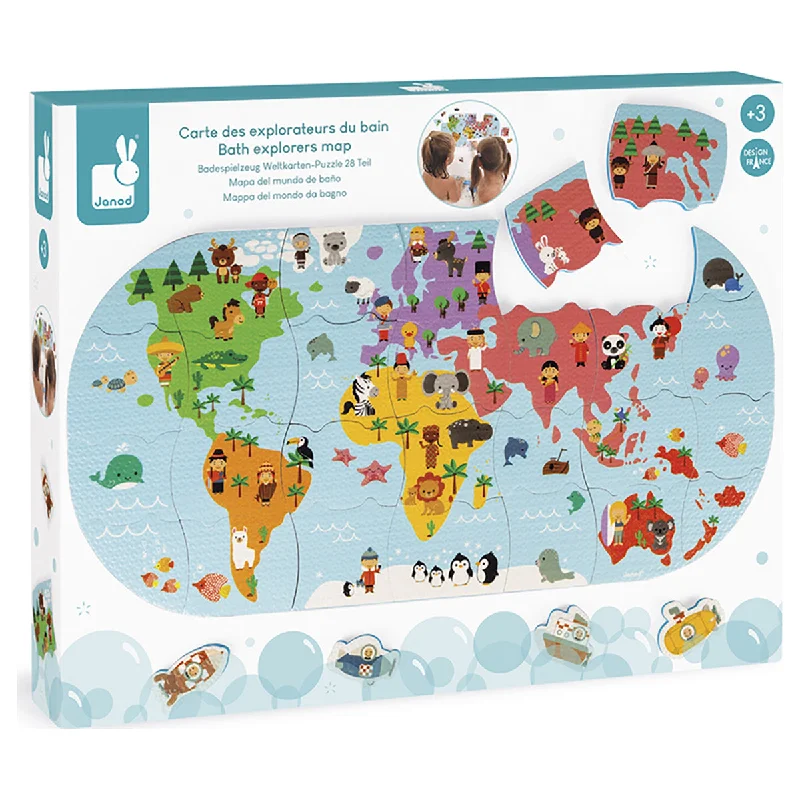 Fun gamesJanod Bath Explorers Map 28 Piece Puzzle