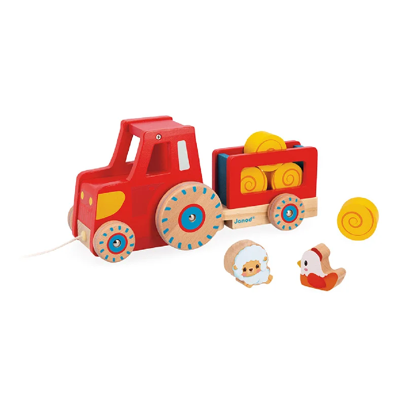 Realistic toy carsJanod Der Bauernhof - Traktor zum Ziehen