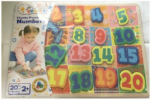 Age-appropriate puzzles JR. GENIUS CHUNK PUZZLE - NUMBERS 20PC