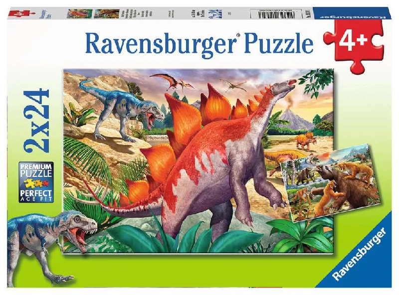 Interactive games Jurassic Wildlife 2x24 Piece Puzzles