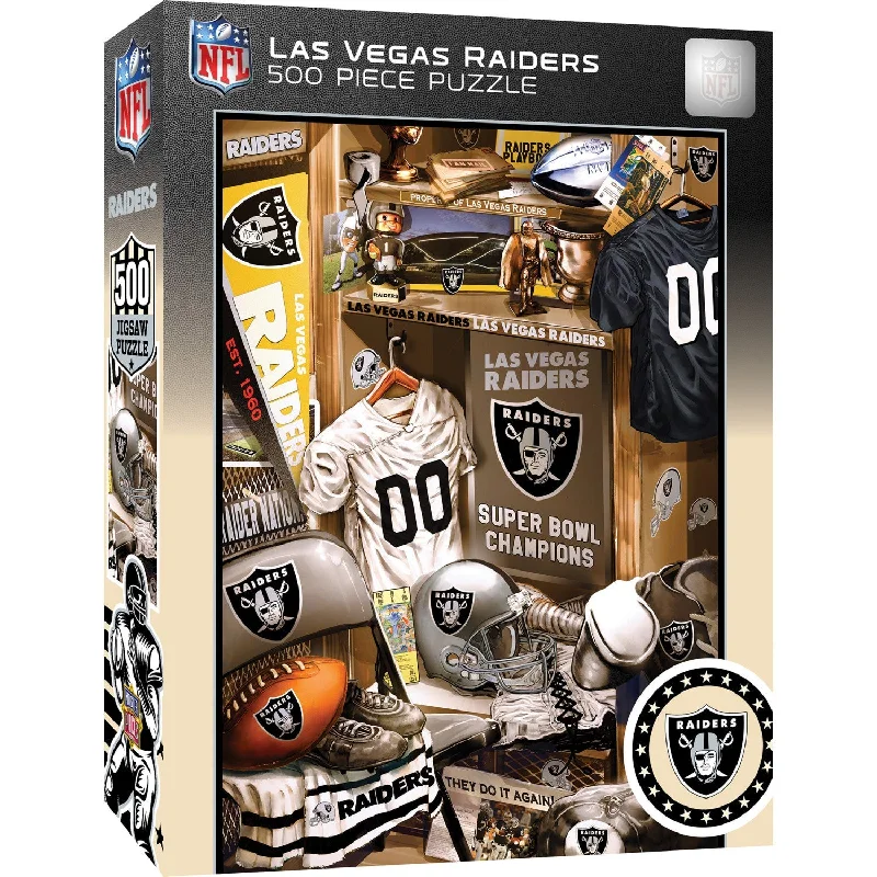 Time-consuming puzzles Las Vegas Raiders Locker Room 500 Piece NFL Puzzle