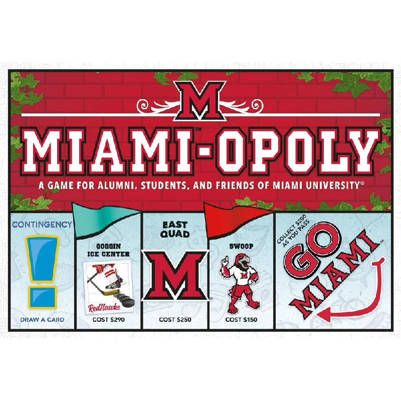 Social games Miami-Opoly University Edition Board Game for Ages 8+