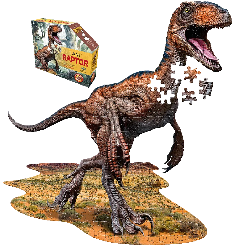 Exciting gamesMadd Capp Dinosaur-Themed Raptor Jigsaw Puzzle - 100 pc