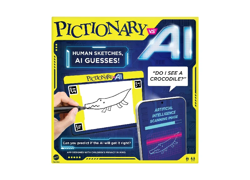 Innovative gamesPictionary Vs AI Board Game by Mattel - Interactive Family Drawing Game