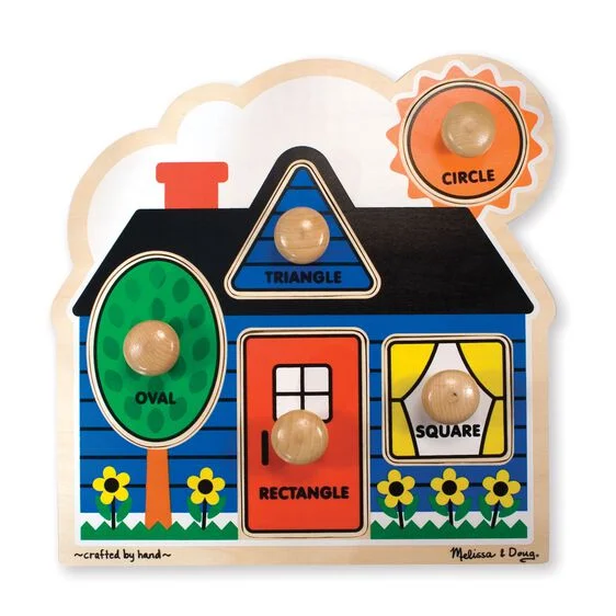 Addictive games Melissa & Doug | Wooden Puzzle | Jumbo Knob | First Shapes