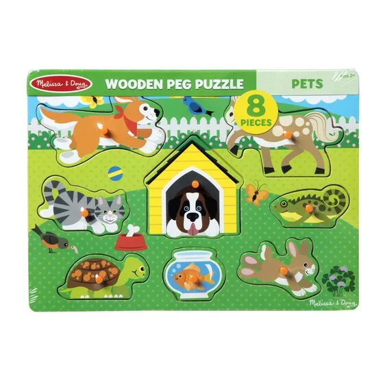 Competitive games Melissa & Doug | Wooden Peg Puzzle | Pets