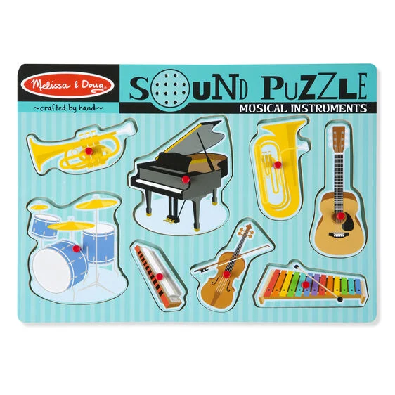 Multi-level puzzles Melissa & Doug | Wooden Puzzle | Sound | Musical Instruments