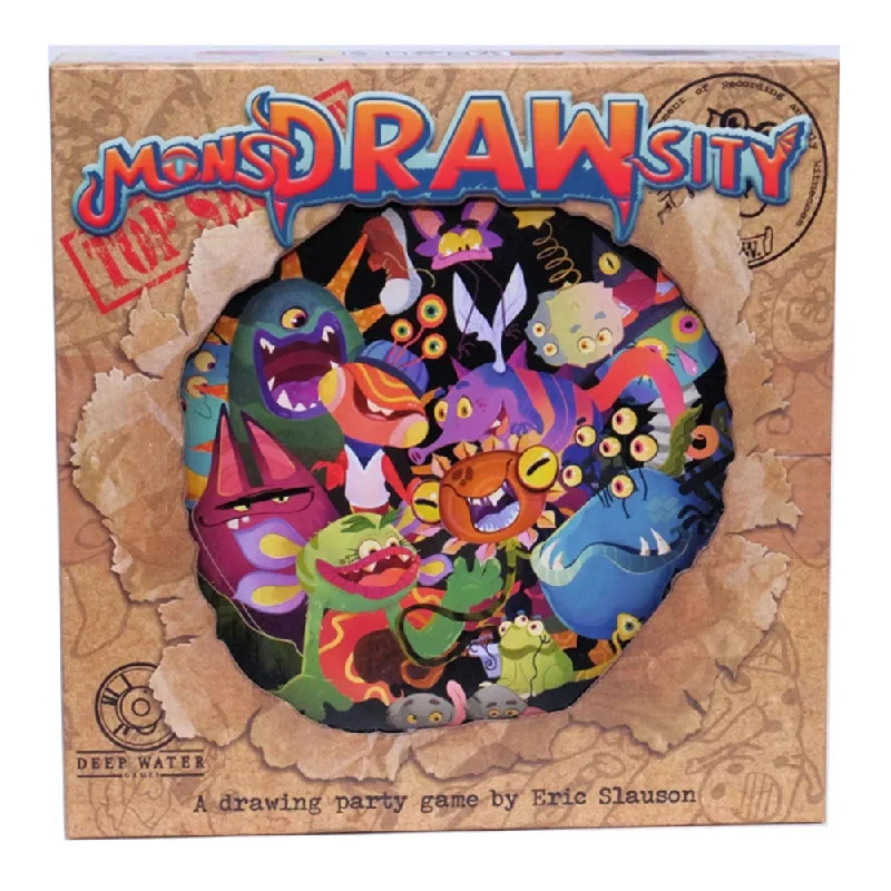 Intricate puzzles MonsDRAWsity 2nd Edition Paranormal Sketch Party Game - Brown Cover