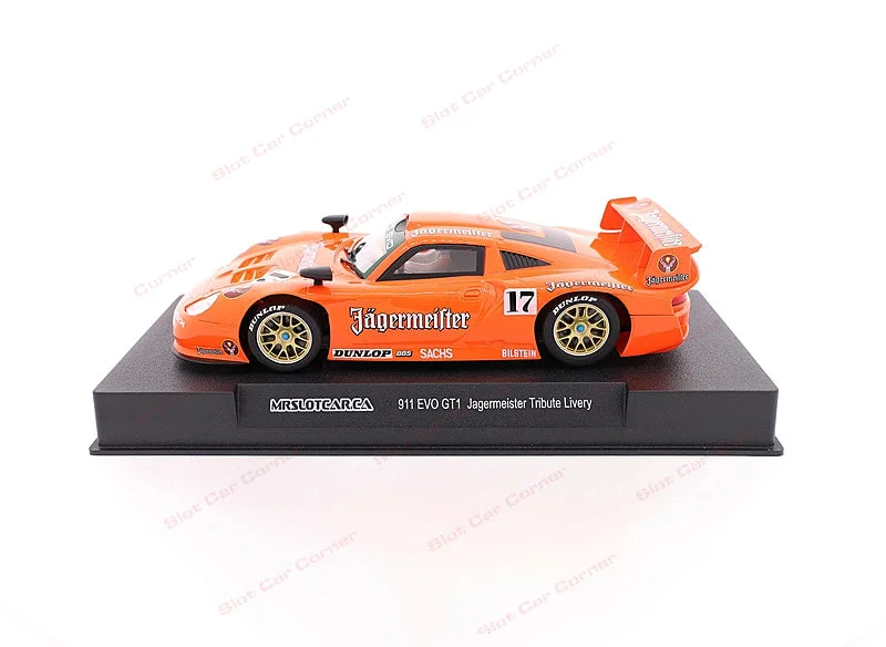 High-quality materials toys MR Slotcar MR1024 Porsche 911 GT1 EVO, Jagermeister Tribute No. 17