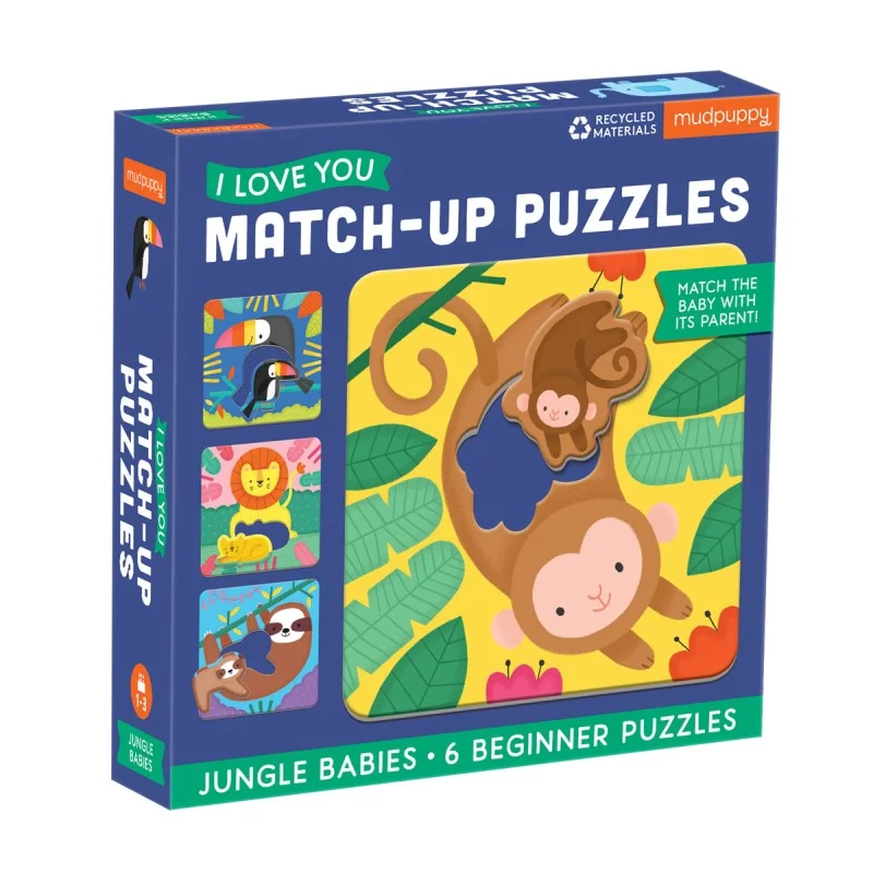 Relaxing games Mudpuppy | I Love U Match Up | Jungle Baby
