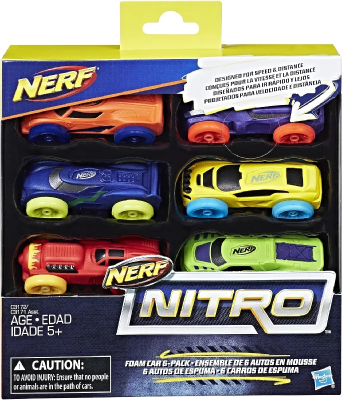 Fun toy carsNerf Nitro Foam Car 6 Pack