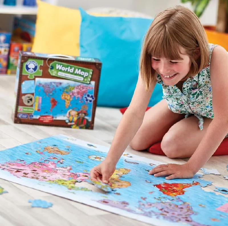 Interactive games ORCHARD TOYS - MAP OF THE WORLD 150 PIECE JIGSAW PUZZLE