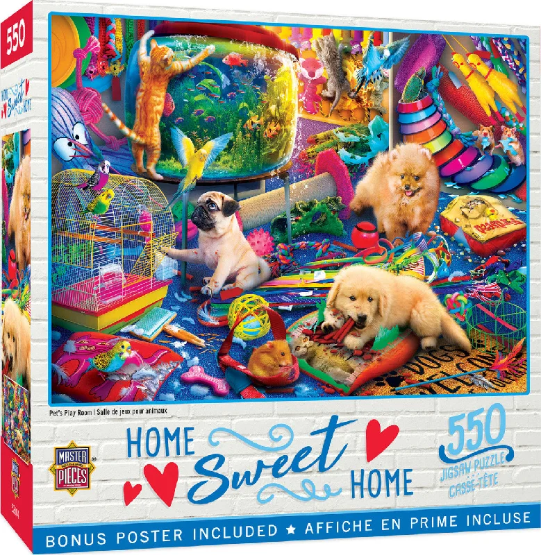 Strategic puzzles Pet's Play Room 550 Piece Puzzle