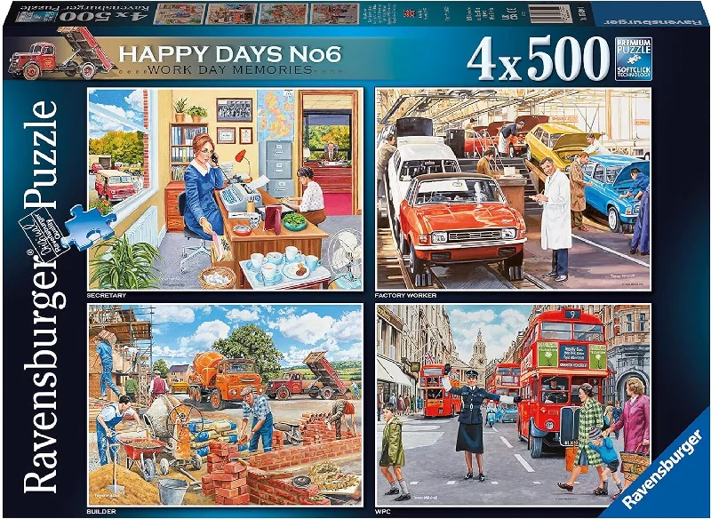 Entertaining games RAVENSBURGER 174904 - HAPPY DAYS NO 4 X 500 PIECE PUZZLE