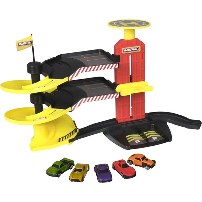 High-quality materials toys Teamsterz City Park & D Garage 5 Cars