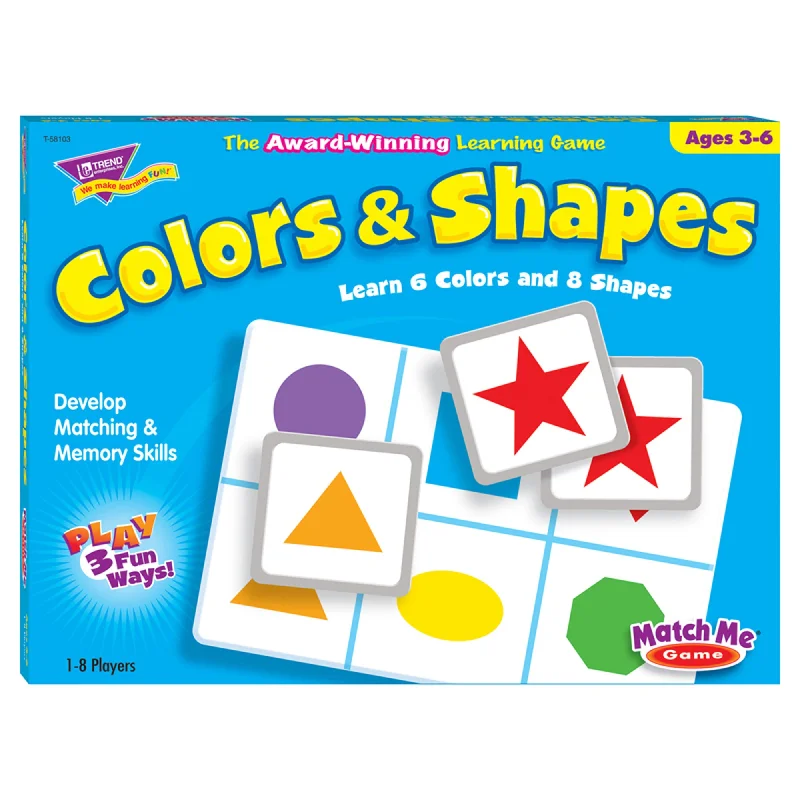 Innovative gamesTREND Colors & Shapes Match Me Games - Educational Memory Board Game