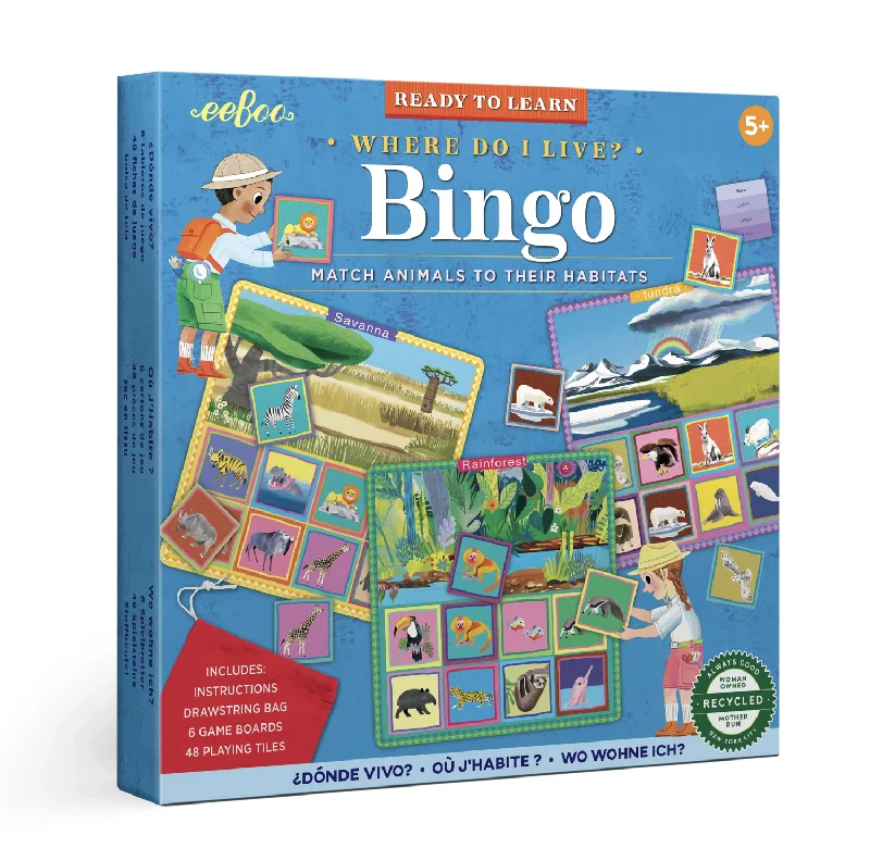 Multi-level puzzles Where Do I Live Bingo