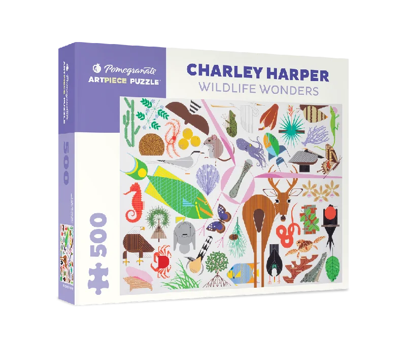 Thought-provoking puzzles Wildlife Wonders 500 Piece Charley Harper Puzzle